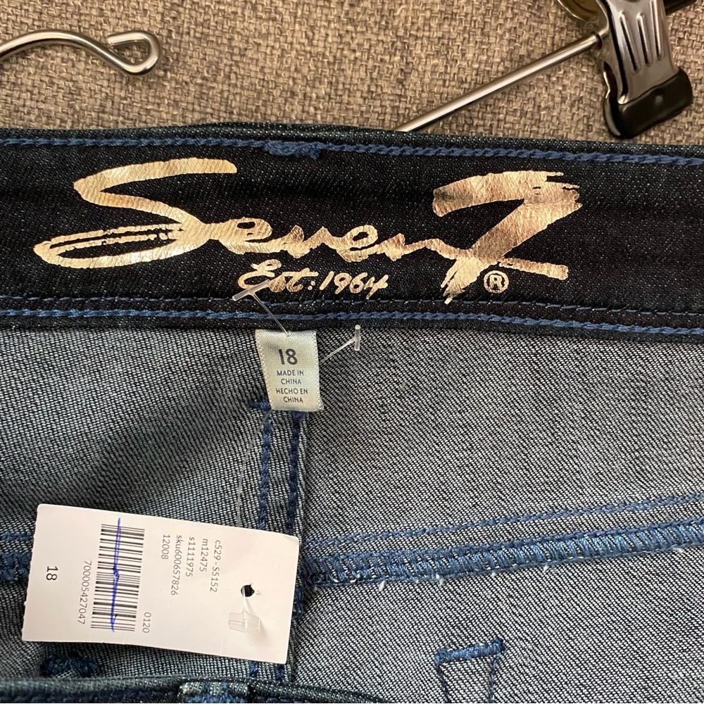 NWT Seven 7 Limited Edition Lane Bryant Dark Wash Skinny Jeans Size 18 - Picture 10 of 11